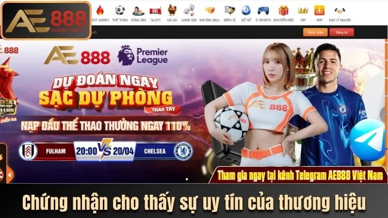 Chứng nhận cho thấy sự uy tín của thương hiệu