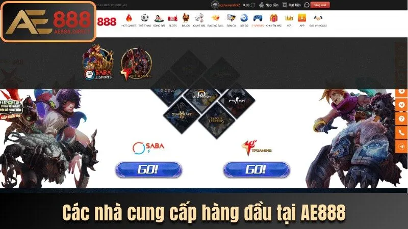 Những đối tác hàng đầu tại sảnh game